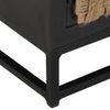 Mueble Para Tv De Madera Maciza De Mango 120x30x40 Cm Negro