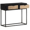 Mesa Consola De Madera Maciza De Mango 90x35x76 Cm Negro