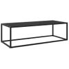 Mesa De Centro Negra Con Vidrio Negro 120x50x35 Cm