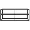 Mueble Para Tv De Vidrio Templado Negro 100x40x40 Cm