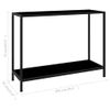 Mesa De Consola Negro Vidrio Templado 100x35x75 Cm