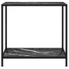 Mesa De Consola Negro Vidrio Templado 80x35x75 Cm