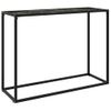 Mesa Consola Vidrio Templado Negro 100x35x75 Cm