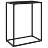 Mesa Consola Vidrio Templado Negro 60x35x75 Cm