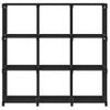 Estantería De 9 Cubos De Tela Negro 103x30x107,5 Cm