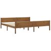 Estructura De Cama Madera Maciza Pino Marrón Miel 200x200 Cm