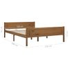 Estructura De Cama Madera Maciza Pino Marrón Miel 120x200 Cm