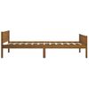 Estructura De Cama Madera Maciza Pino Marrón Miel 100x200 Cm