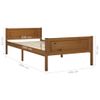 Estructura De Cama Madera Maciza Pino Marrón Miel 100x200 Cm