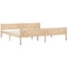 Estructura De Cama De Madera Maciza De Pino 200x200 Cm Marrón