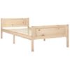 Estructura De Cama De Madera Maciza De Pino 100x200 Cm Marrón