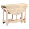 Mesa De Comedor Redonda De Madera Maciza De Mango 110x76 Cm Marrón