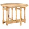 Mesa De Comedor Redonda De Madera Maciza De Mango 110x76 Cm Marrón