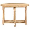 Mesa De Comedor Redonda De Madera Maciza De Mango 110x76 Cm Marrón