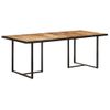 Mesa De Comedor Madera De Mango Rugosa 200 Cm Marrón