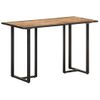 Mesa De Comedor De Madera Maciza De Mango Rugosa 120 Cm Marrón