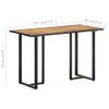 Mesa De Comedor De Madera Maciza De Mango Rugosa 120 Cm Marrón