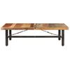 Mesa De Centro De Madera Maciza Reciclada 142x90x42 Cm Marrón