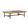 Mesa De Centro De Madera Maciza Reciclada 142x90x42 Cm Marrón