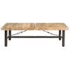 Mesa De Centro De Madera Maciza De Mango 142x90x42 Cm Marrón