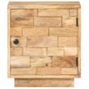 Mesita De Noche De Madera Maciza De Mango 40x30x45 Cm Marrón