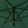 Sombrilla Con Led Y Poste De Acero Verde 2x3 M