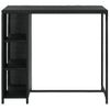 Mesa Bar Estante Almacenaje 120x60x110cm Ratán Sintético Negro