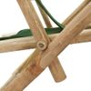 Silla De Relajación Reclinable De Bambú Y Tela Verde