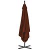 Sombrilla Voladiza Con Poste De Acero Terracota 250x250 Cm Naranja