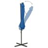 Sombrilla Voladiza Con Poste Y Luces Led Azul 300 Cm