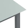 Mesa De Jardín De Aluminio Y Vidrio Gris Claro 150x90x74 Cm