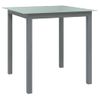 Mesa De Jardín De Aluminio Y Vidrio Gris Claro 80x80x74 Cm