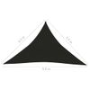 Toldo De Vela Hdpe Negro 160 G/m² 3,5x3,5x4,9 M