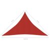 Toldo De Vela Hdpe Rojo 160 G/m² 4x4x5,8 M