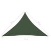 Toldo De Vela Verde Oscuro Hdpe 160 G/m² 3,5x3,5x4,9 M