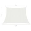 Toldo De Vela Blanco Hdpe 160 G/m² 3/4x3 M