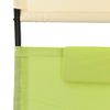 Tumbona Doble Con Toldo Textilene Color Crema Y Verde