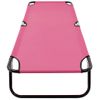 Tumbona Plegable De Acero Rosa