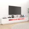 Mueble Para Tv Con Luces Led Blanco 260x35x40 Cm