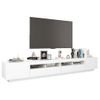 Mueble Para Tv Con Luces Led Blanco 260x35x40 Cm