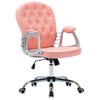 Silla De Oficina Giratoria De Cuero Sintético Rosa