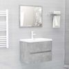 Conjunto De Muebles De Baño Aglomerado Gris Hormigón