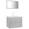 Conjunto De Muebles De Baño Aglomerado Gris Hormigón