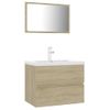 Conjunto De Muebles De Baño Madera Contrachapada Roble Sonoma