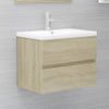 Conjunto De Muebles De Baño Madera Contrachapada Roble Sonoma