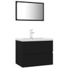 Conjunto De Muebles De Baño Aglomerado Negro