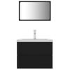 Conjunto De Muebles De Baño Aglomerado Negro