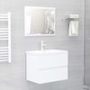 Conjunto De Muebles De Baño Aglomerado Blanco