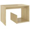 Mesa Auxiliar De Madera Contrachapada Roble Sonoma 59x36x38 Cm Marrón