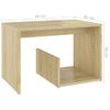 Mesa Auxiliar De Madera Contrachapada Roble Sonoma 59x36x38 Cm Marrón